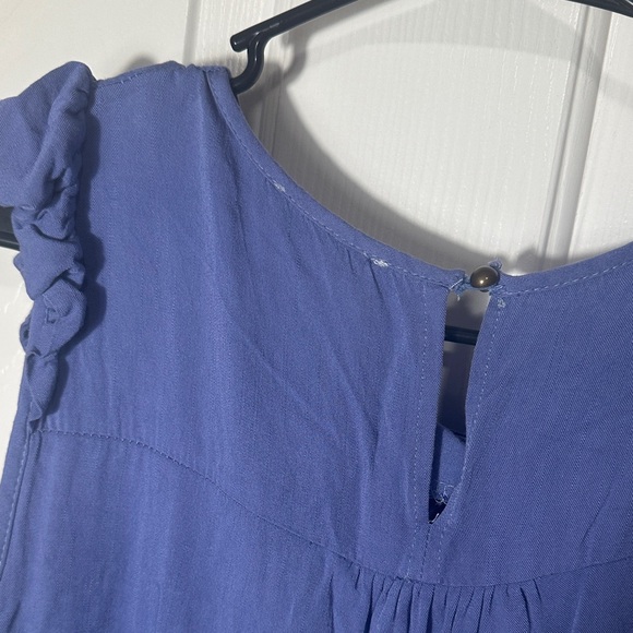 Chic Blue Ruffled Mini Dress - Picture 4 of 6